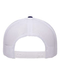 Yupoong 6506 Five-Panel Retro Trucker Cap - Navy/ White - back