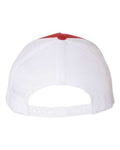 Yupoong 6506 Five-Panel Retro Trucker Cap - Red/ White - back