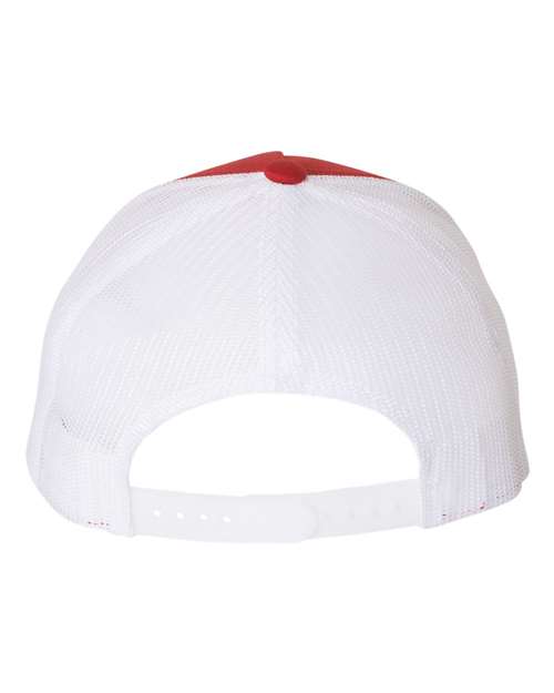 Yupoong 6506 Five-Panel Retro Trucker Cap - Red/ White - back