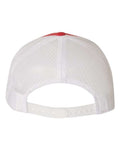 Yupoong 6606 Retro Trucker Cap - Red/ White - back