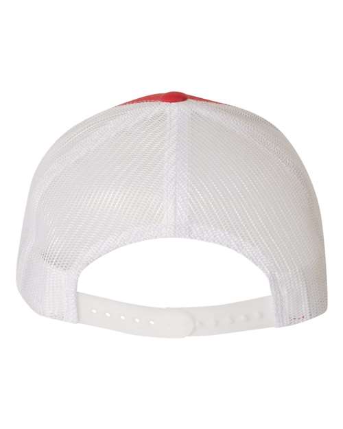 Yupoong 6606 Retro Trucker Cap - Red/ White - back
