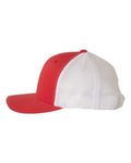 Yupoong 6606 Retro Trucker Cap - Red/ White - side