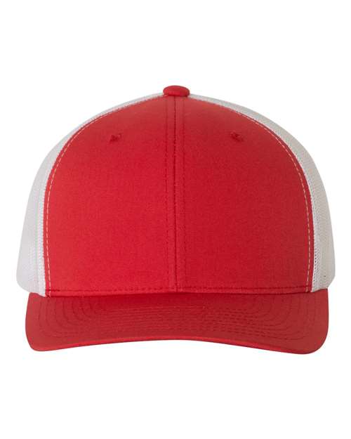 Yupoong 6606 Retro Trucker Cap - Red/ White - front