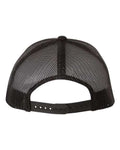Yupoong 6606 Retro Trucker Cap - Black/ White/ Black - back