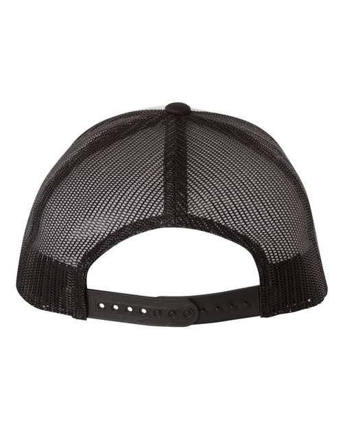 Yupoong 6606 Retro Trucker Cap - Black/ White/ Black - back