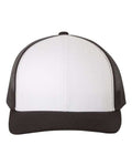 Yupoong 6606 Retro Trucker Cap - Black/ White/ Black - front