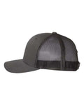 Yupoong 6606 Retro Trucker Cap - Charcoal/ Black - side