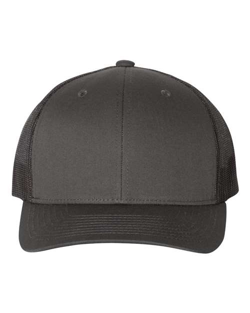 Yupoong 6606 Retro Trucker Cap - Charcoal/ Black - front