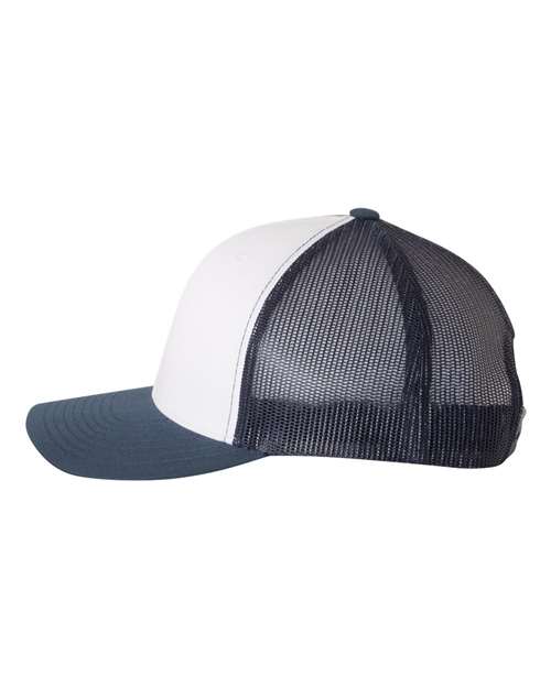 Yupoong 6606 Retro Trucker Cap - Navy/ White/ Navy - side
