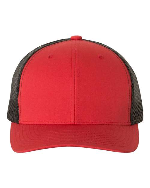 Yupoong 6606 Retro Trucker Cap - Red/ Black - front