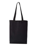 Q-Tees Q1000 12L Gussetted Shopping Bag - Black - back