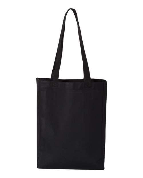 Q-Tees Q1000 12L Gussetted Shopping Bag - Black - back