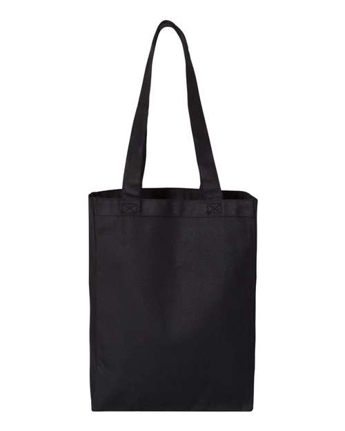 Q-Tees Q1000 12L Gussetted Shopping Bag - Black - front