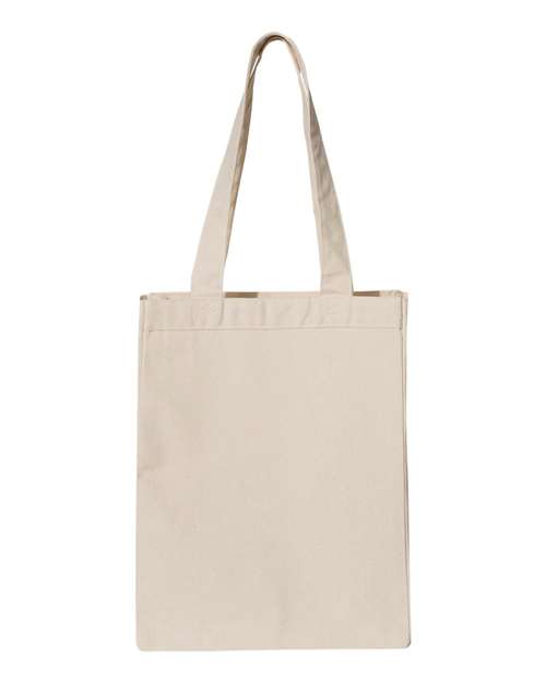 Q-Tees Q1000 12L Gussetted Shopping Bag - Natural - back
