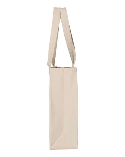 Q-Tees Q1000 12L Gussetted Shopping Bag - Natural - side