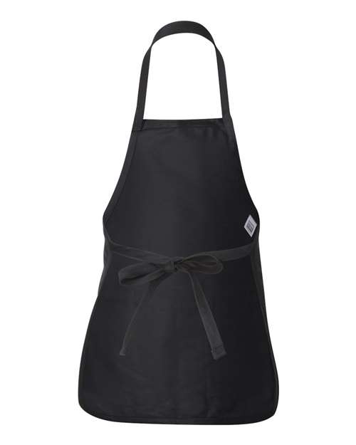 Q-Tees Q4250 Full-Length Apron with Pouch Pocket - Black - back