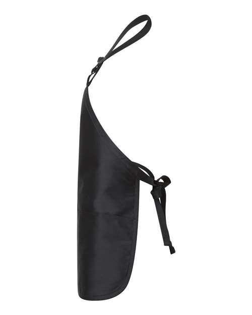 Q-Tees Q4250 Full-Length Apron with Pouch Pocket - Black - side