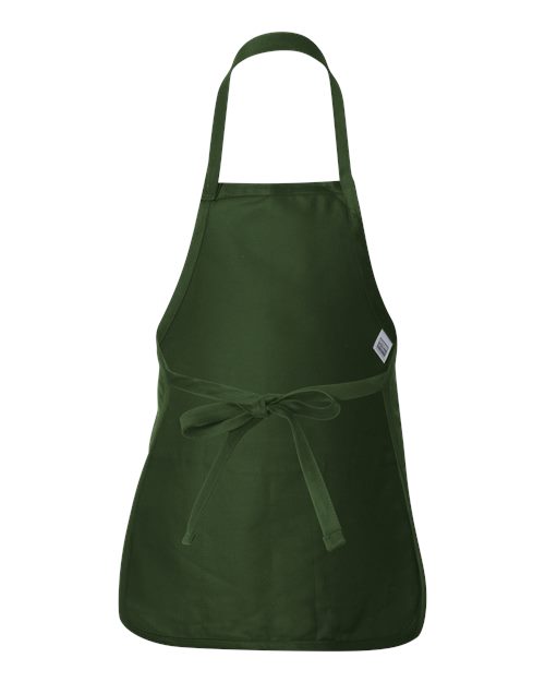 Q-Tees Q4250 Full-Length Apron with Pouch Pocket - Forest - back