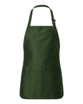 Q-Tees Q4250 Full-Length Apron with Pouch Pocket - Forest - front