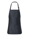 Q-Tees Q4250 Full-Length Apron with Pouch Pocket - Navy - front