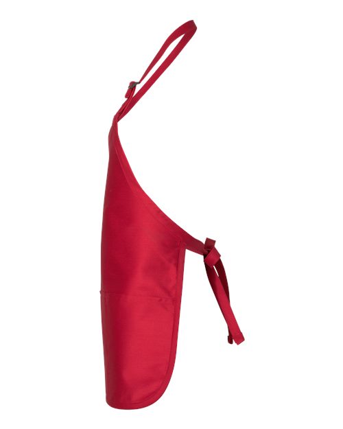 Q-Tees Q4250 Full-Length Apron with Pouch Pocket - Red - side