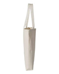 Q-Tees Q4400 11L Canvas Tote with Contrast-Color Handles - Natural/ Natural - side