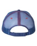 Valucap S102 Sandwich Trucker Cap - White/ Royal/ Red - back