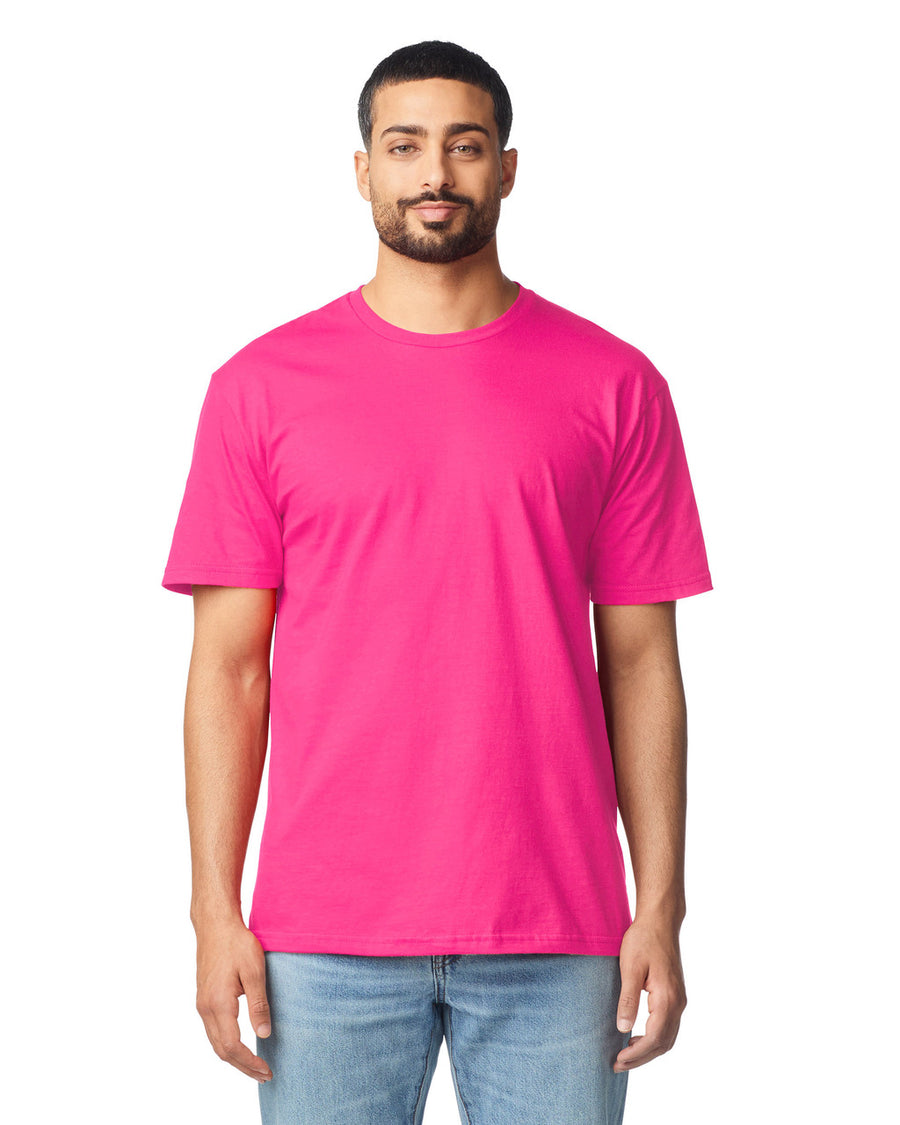 Gildan G640 Softstyle T-Shirt - Heliconia - model front