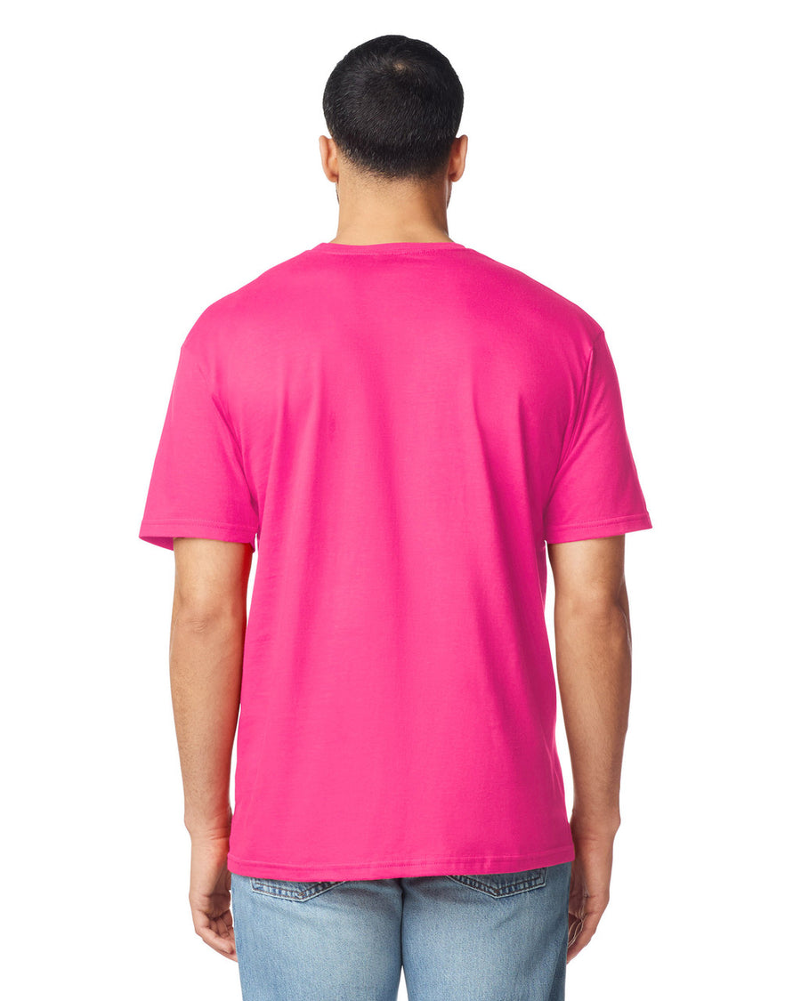 Gildan G640 Softstyle T-Shirt - Heliconia - model back