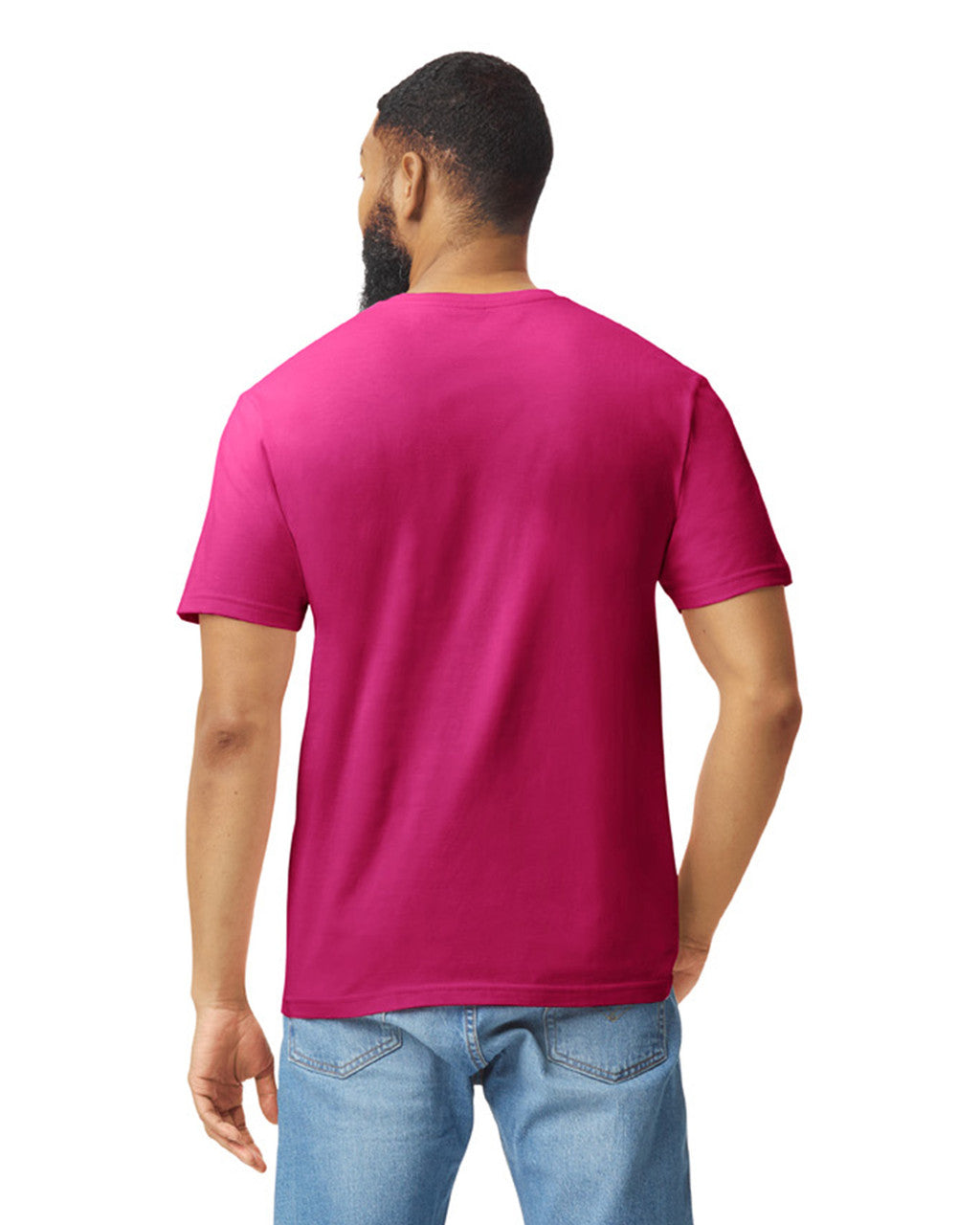 Gildan G640 Softstyle T-Shirt - Cardinal Red - model back