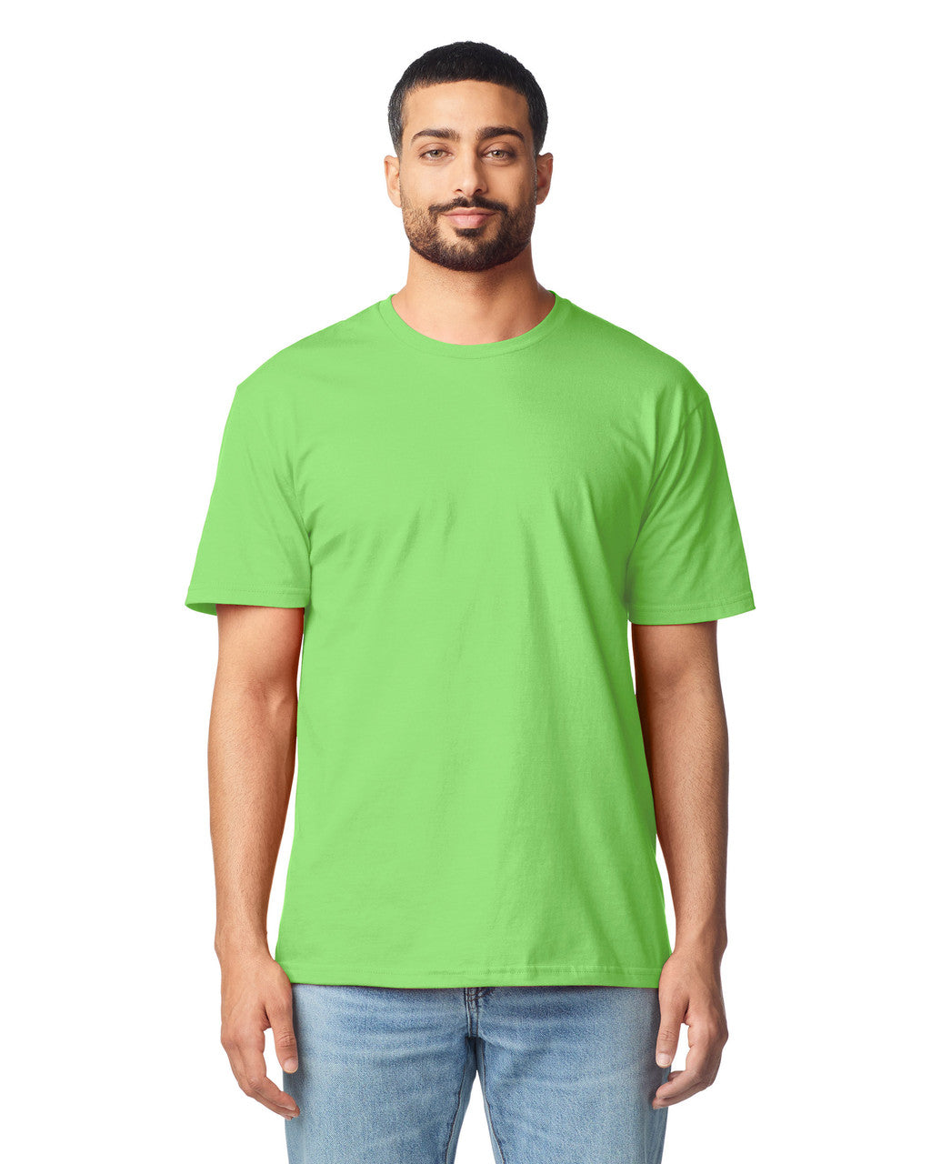 Gildan G640 Softstyle T-Shirt - Lime - model front