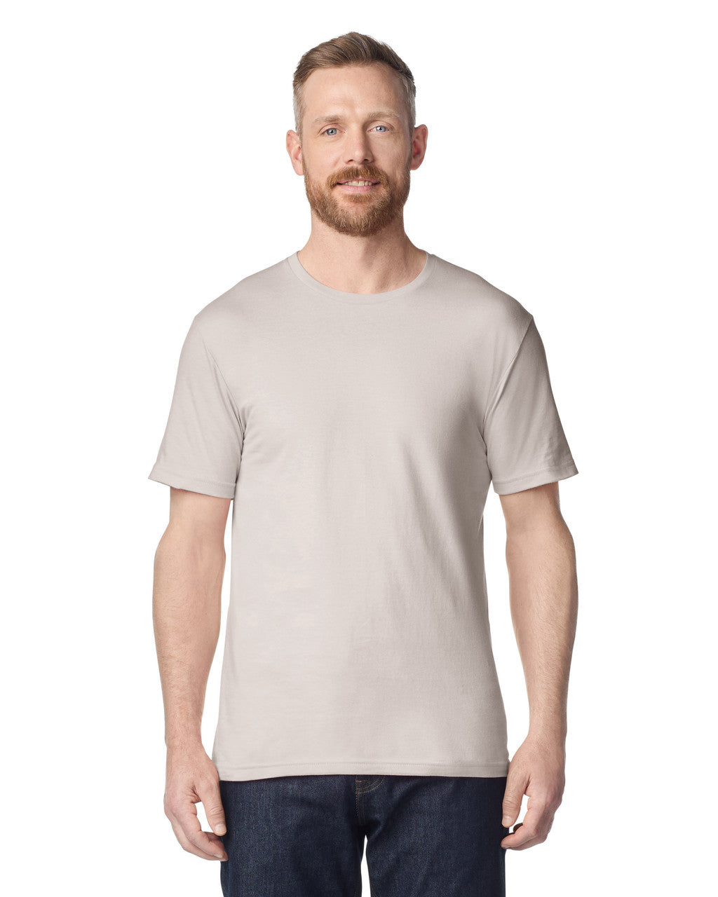 Gildan G640 Softstyle T-Shirt - Ice Grey - model front