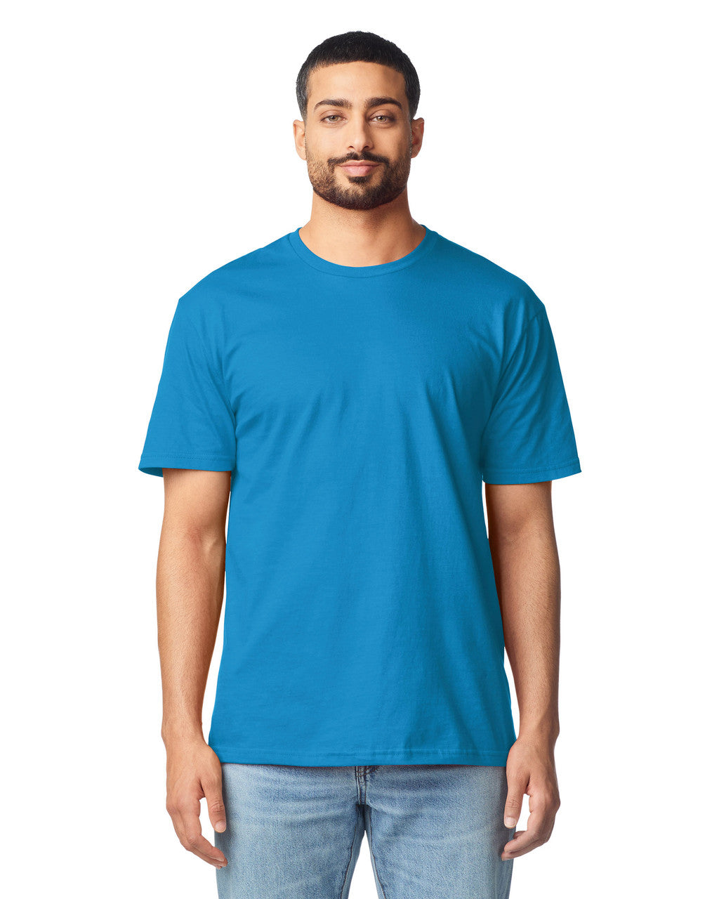 Gildan G640 Softstyle T-Shirt - Sapphire - model front