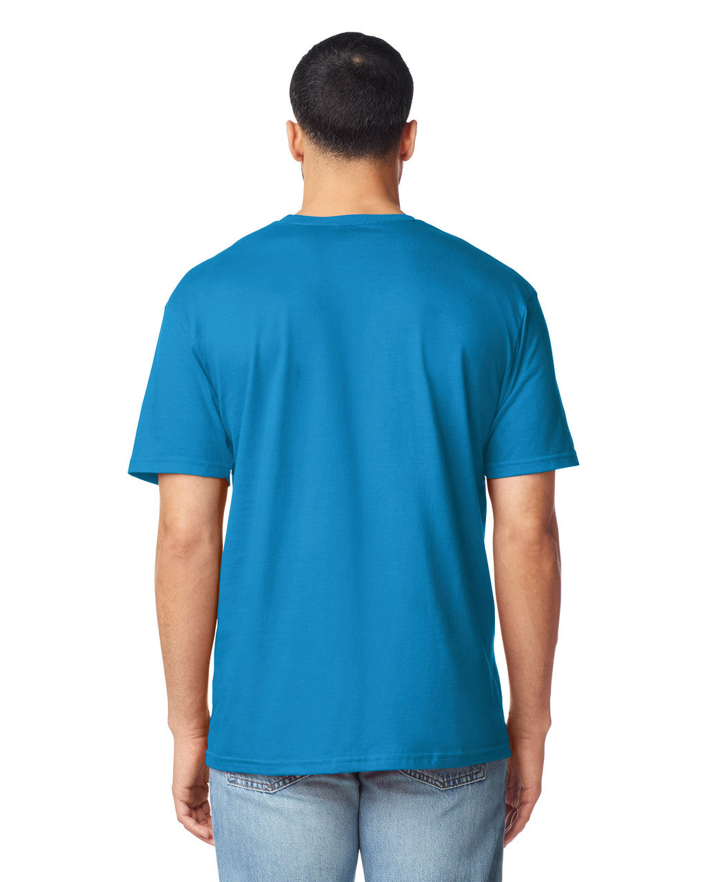 Gildan G640 Softstyle T-Shirt - Sapphire - model back