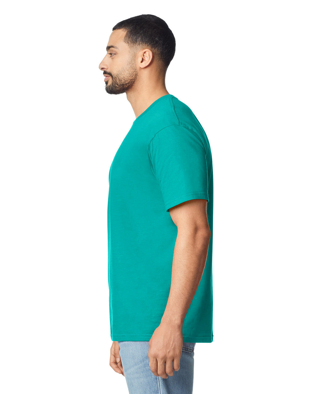 Gildan G640 Softstyle T-Shirt - Jade Dome - model side