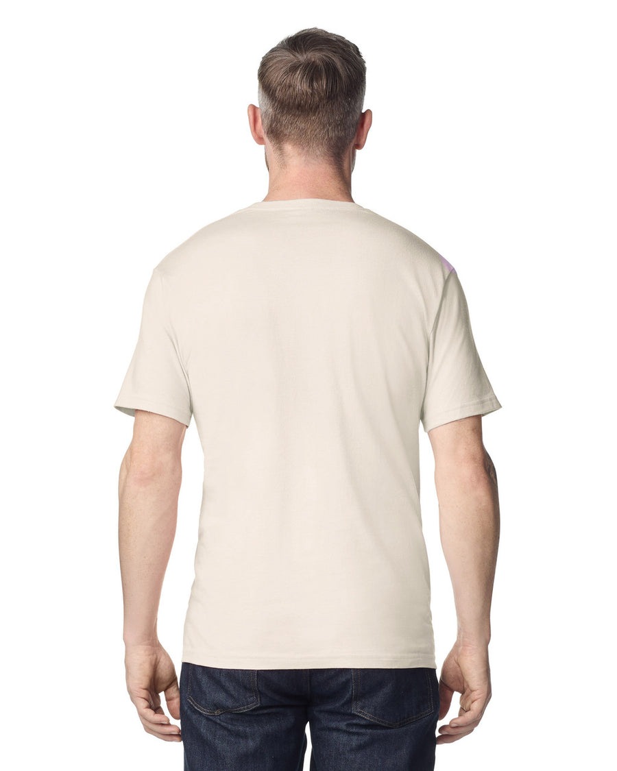 Gildan G640 Softstyle T-Shirt - Natural - model back
