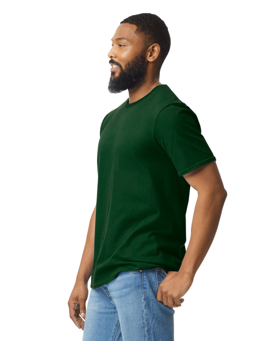 Gildan G640 Softstyle T-Shirt - Forest - model side