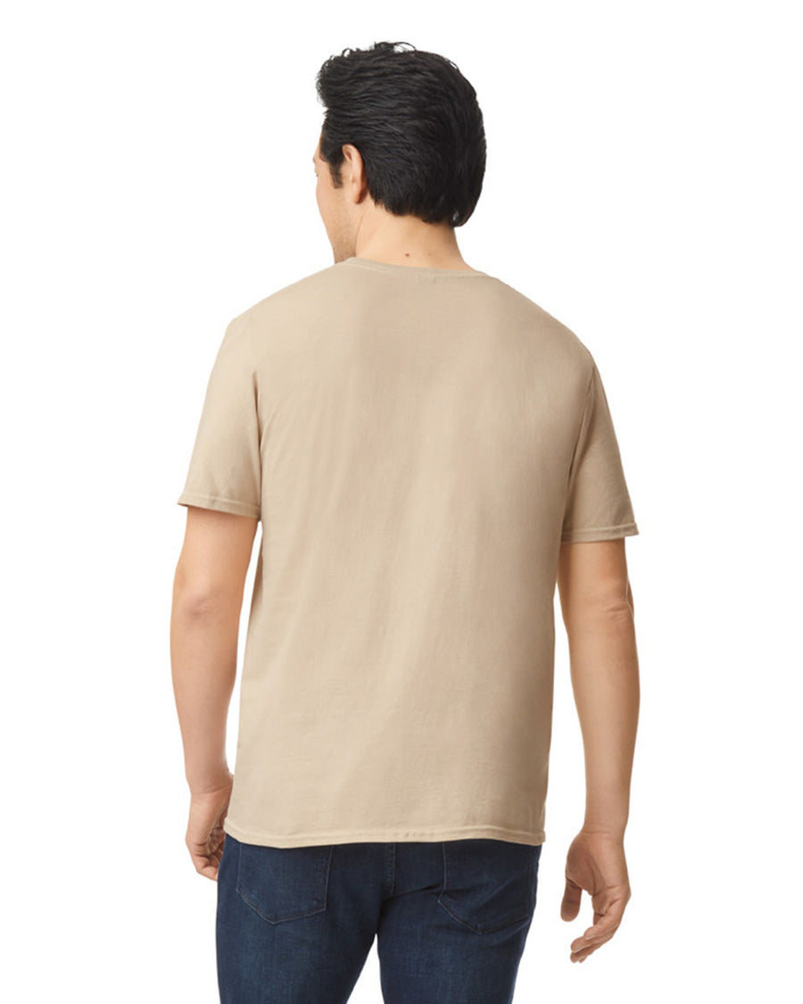 Gildan G640 Softstyle T-Shirt - Sand - model back