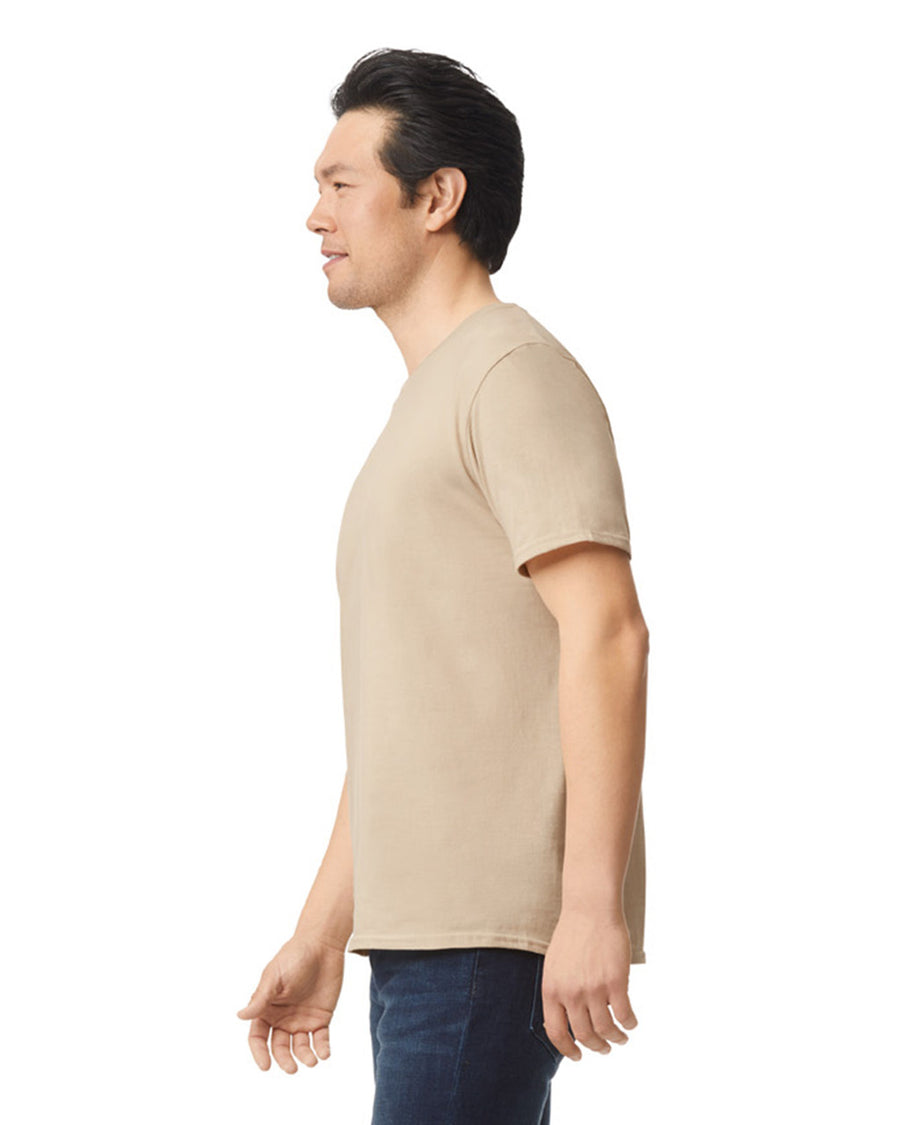 Gildan G640 Softstyle T-Shirt - Sand - model side