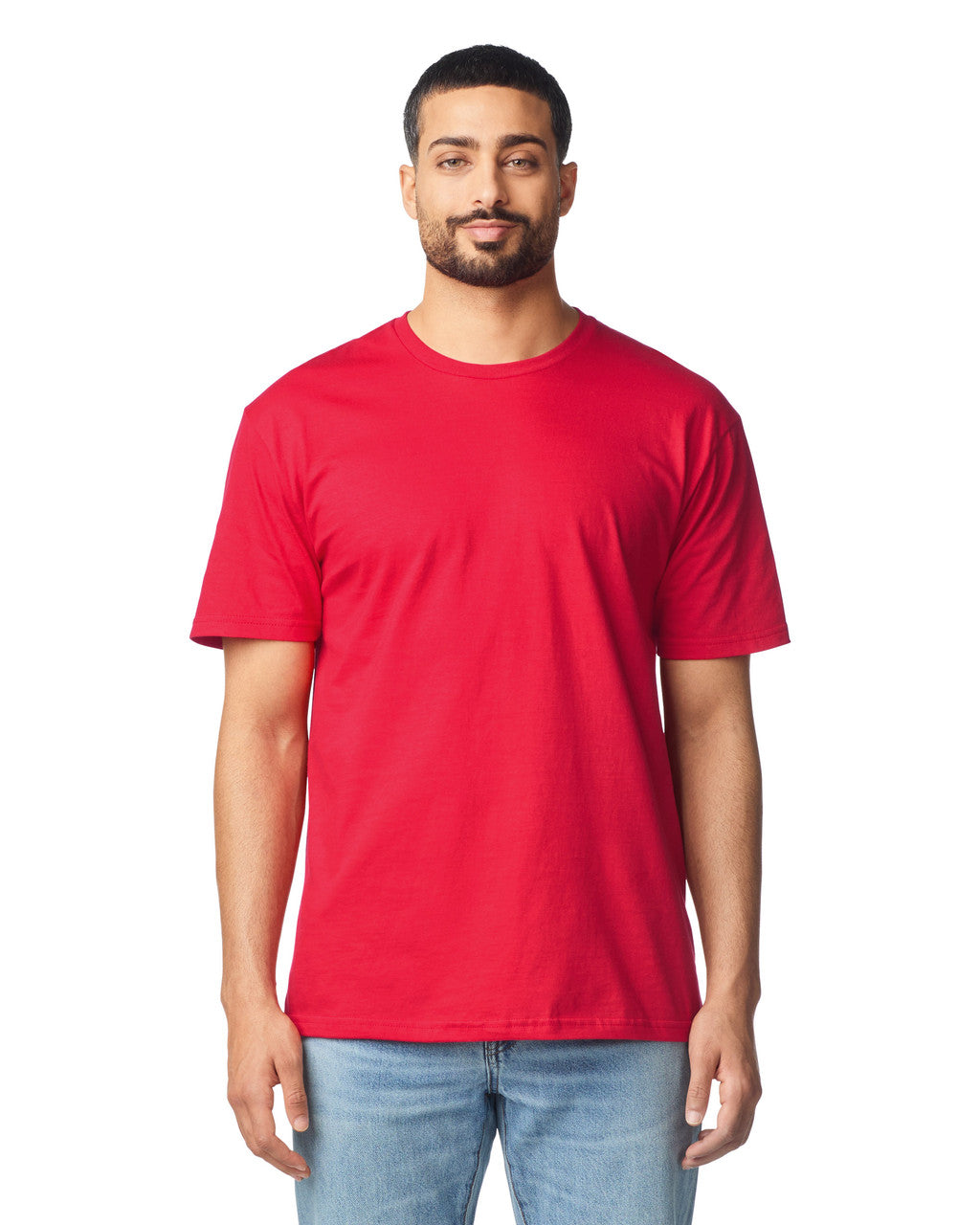 Gildan G640 Softstyle T-Shirt - Red - model front