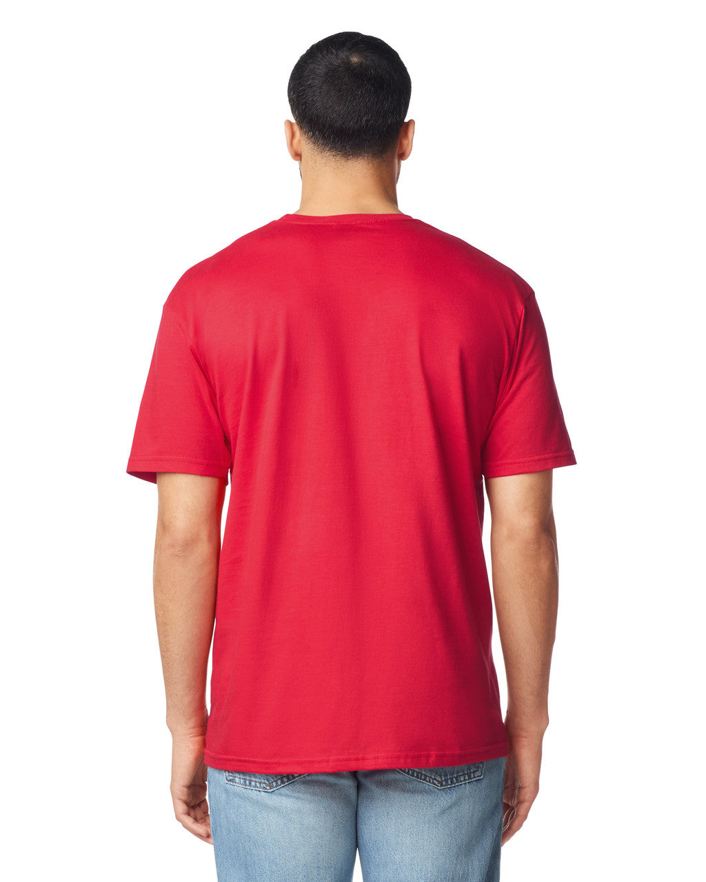Gildan G640 Softstyle T-Shirt - Red - model back