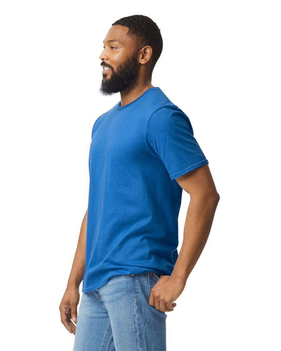 Gildan G640 Softstyle T-Shirt - Royal - model side