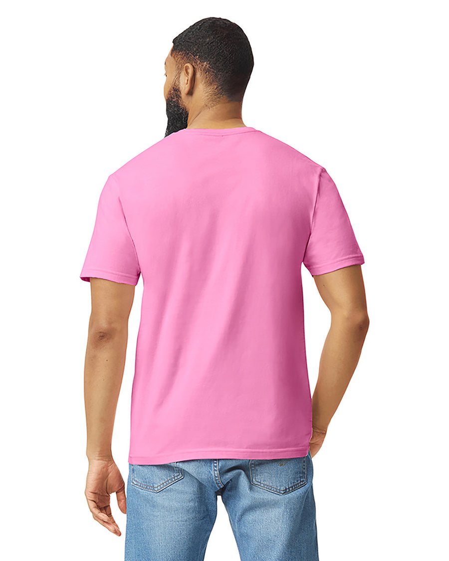 Gildan G640 Softstyle T-Shirt - Azalea - model back