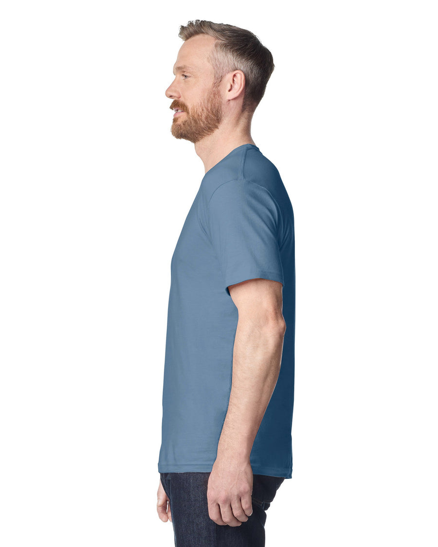 Gildan G640 Softstyle T-Shirt - Indigo Blue - model side