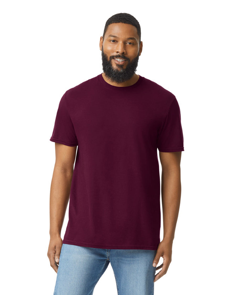 Gildan G640 Softstyle T-Shirt - Maroon - model front