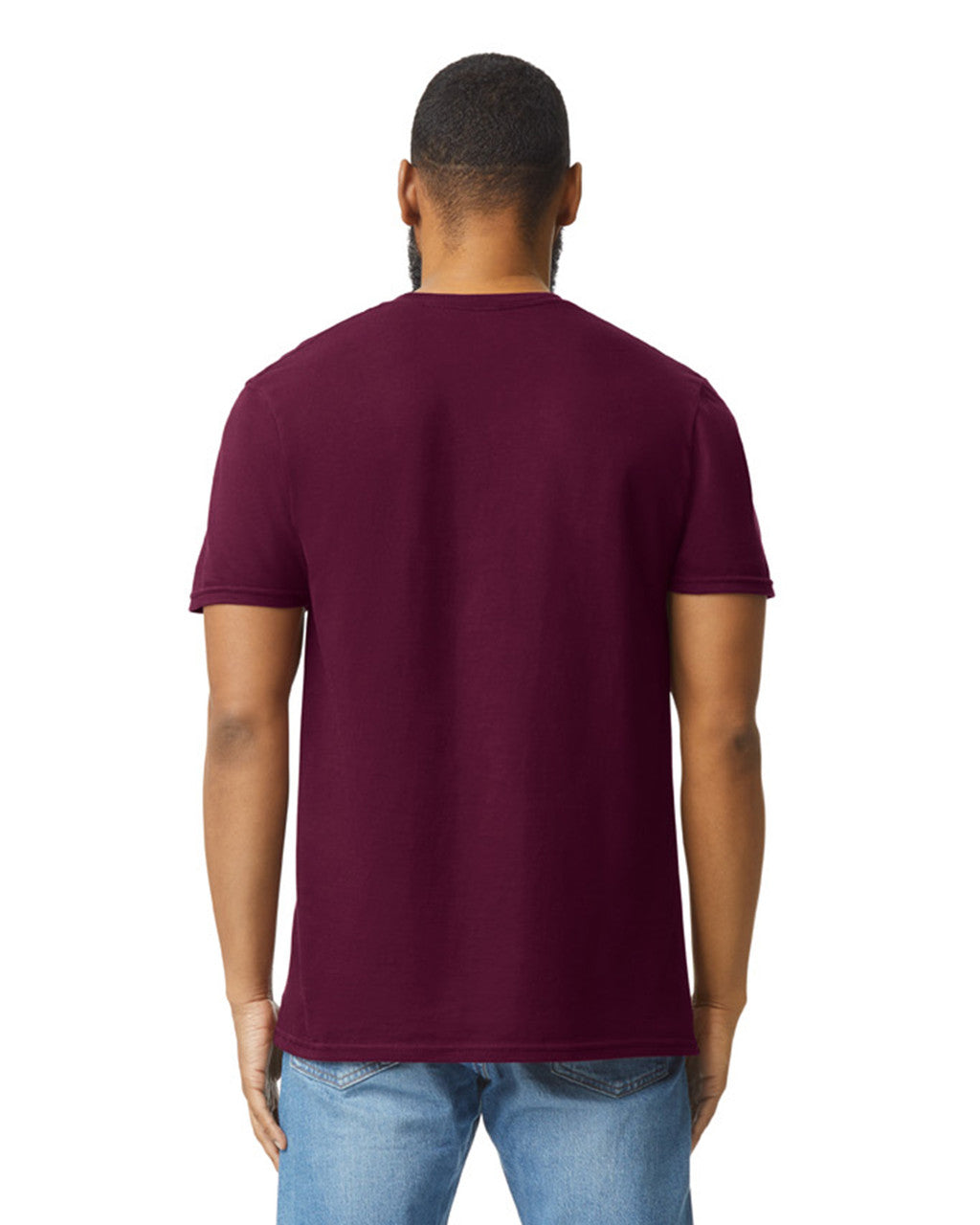 Gildan G640 Softstyle T-Shirt - Maroon - model back