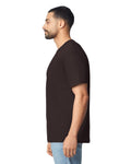 Gildan G640 Softstyle T-Shirt - Dark Chocolate - model side