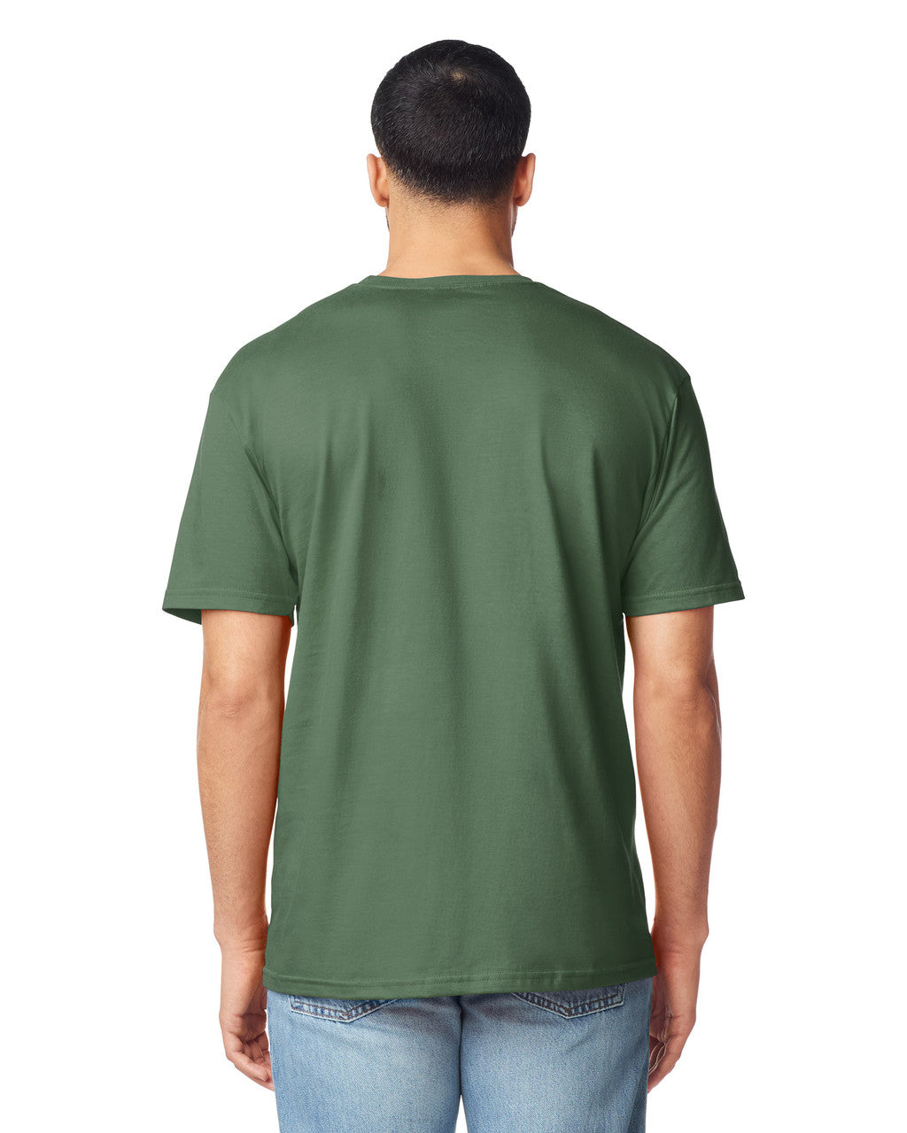 Gildan G640 Softstyle T-Shirt - Military Green - model back