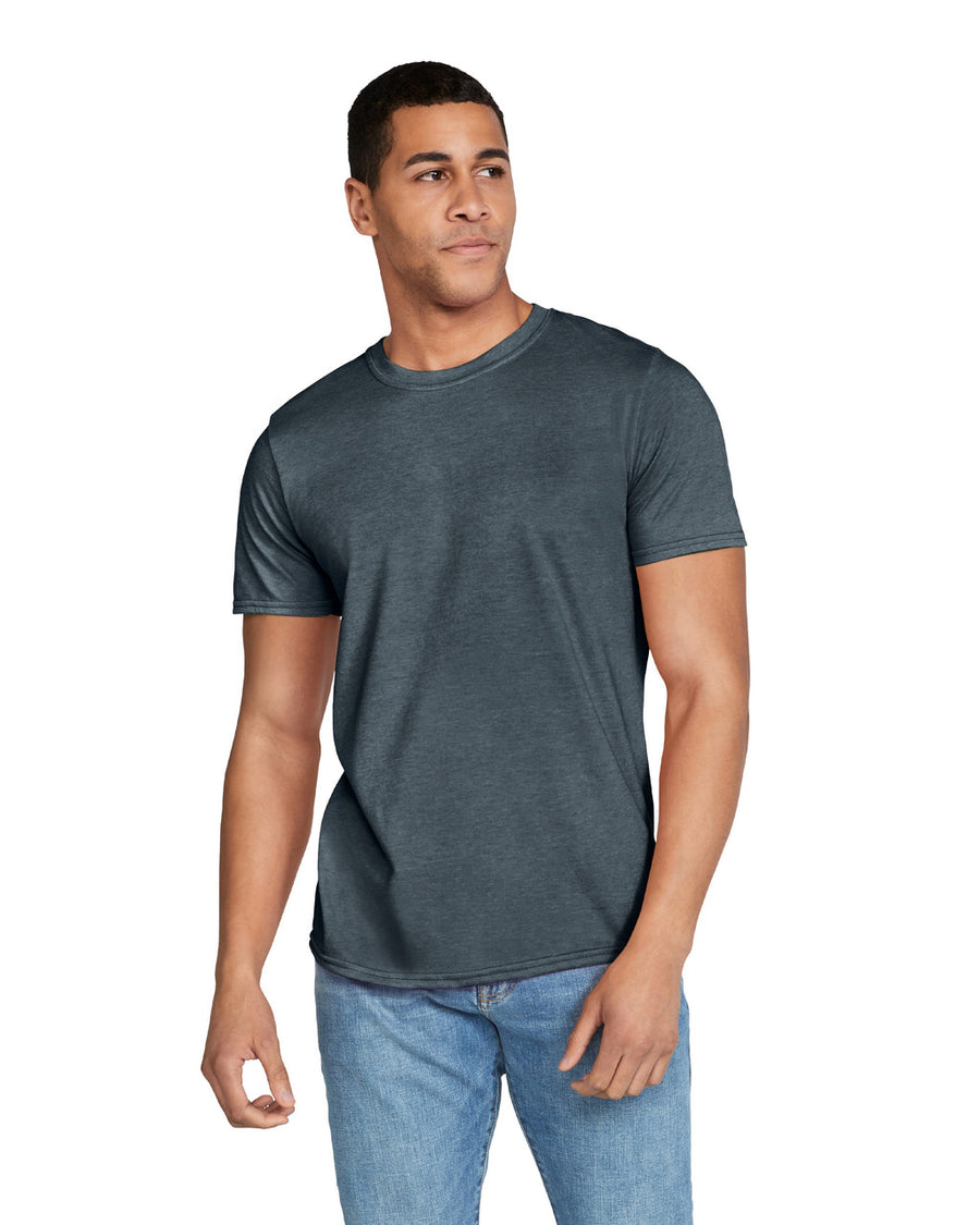 Gildan G640 Softstyle T-Shirt - Dark Heather - model front