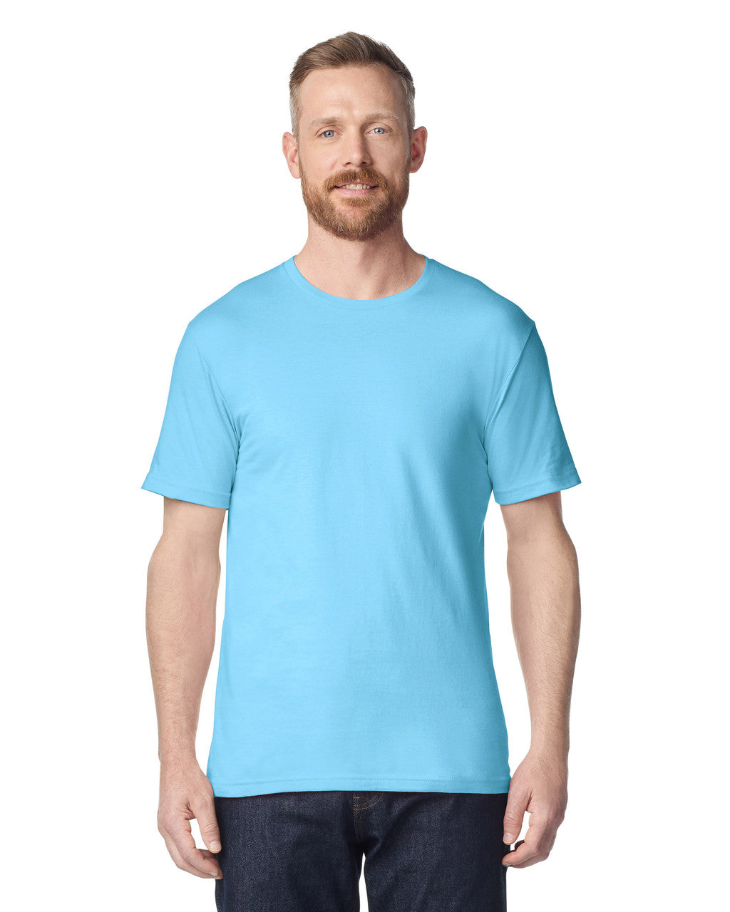 Gildan G640 Softstyle T-Shirt - Sky - model front